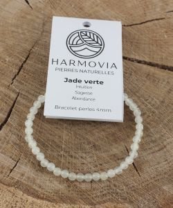 Bracelet Jade Verte perles 4mm, 1 part